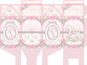 20 Artes Chá de Bebê Rosa para Imprimir - Caixa Milk